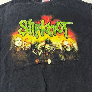 Vintage Y2K 2004 Slipknot Graphic Tee - Black